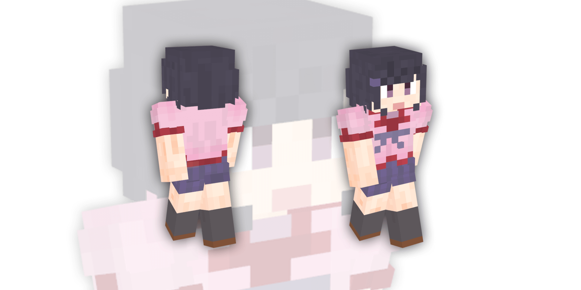 Minecraft 羽川翼 ショートカット姿 Character Skin Tarcoon Cartoon タークゥーン カートゥーン Official Web Site